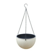 TAKTUK home decorHanging Basket Planter Round Gardening Hanging Plastic Brown Pot Comes With Drainer And Chain Hanging Flowers Pot For Indoor Outdoorclearance items